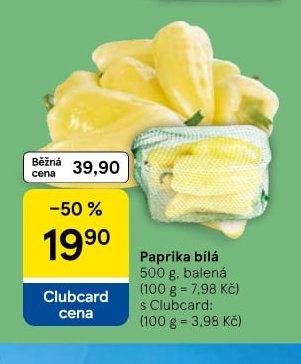 Paprika bílá 500 g