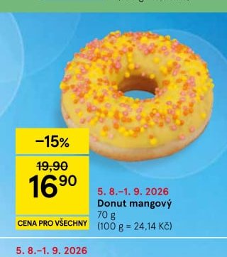 Donut mangový 70 g