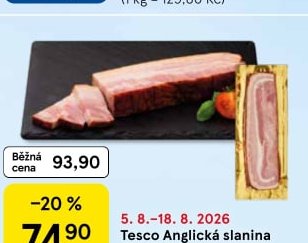 Tesco Anglická slanina speciál