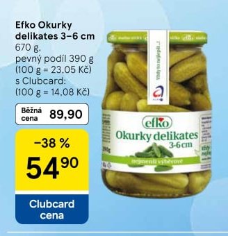 Efko Okurky delikates 3–6 cm