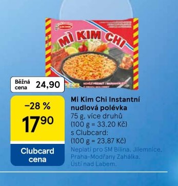 Mi Kim Chi Instantní nudlová polévka