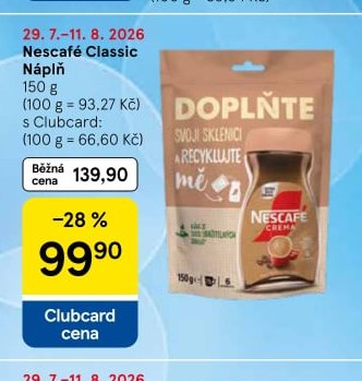 Nescafé Classic Náplň