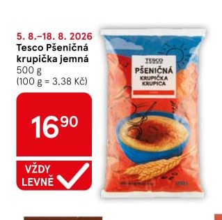 Tesco Pšeničná krupička jemná