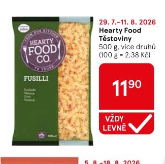 Hearty Food Těstoviny