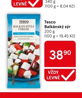 Tesco Balkánský sýr