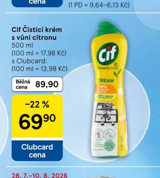 Cif Čisticí krém s vůní citronu