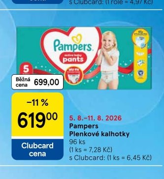 Pampers Plenkové kalhotky