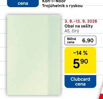 Obal na sešity A5, čirý