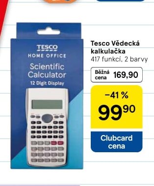 Tesco Vědecká kalkulačka 417 funkcí, 2 barvy