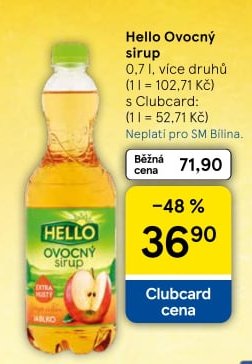 Hello Ovocný sirup