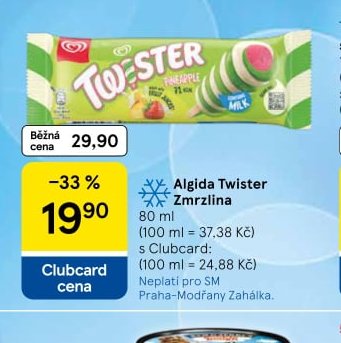 Algida Twister zmrzlina 80 ml