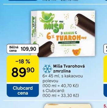 Míša Tvarohová zmrzlina 6x 45 ml