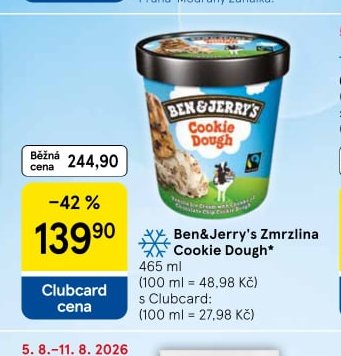 Ben&Jerry's zmrzlina Cookie Dough 465 ml