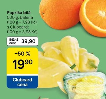 Paprika bílá