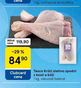Tesco Krůtí stehno spodní s kostí a kůží