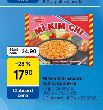 Mi Kim Chi Instantní nudlová polévka