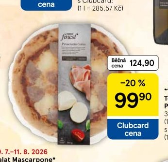 Tesco Finest Pizza Prosciutto Cotto 380 g