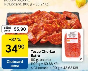 Tesco Chorizo Extra 80 g
