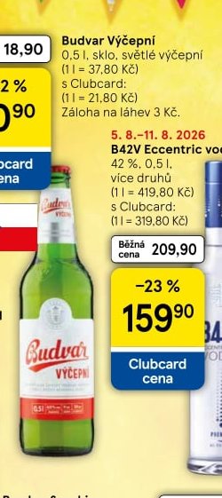 Budvar Výčepní 0,5 l, plech, světlé výčepní