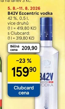 B42V Eccentric vodka 42 %, 0,5 l, více druhů