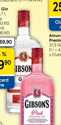 Gibson’s Gin 37,5 %, 0,7 l, dva druhy