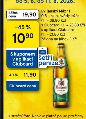 Svijanský Máz 11 0,5 l, sklo, světlé ležák