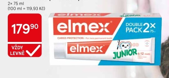 Elmex Dětská zubní pasta Double pack 2x 75 ml