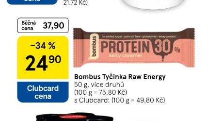 Bombus Tyčinka Raw Energy