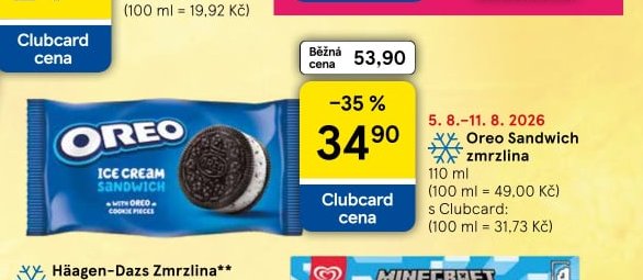 Oreo Sandwich zmrzlina