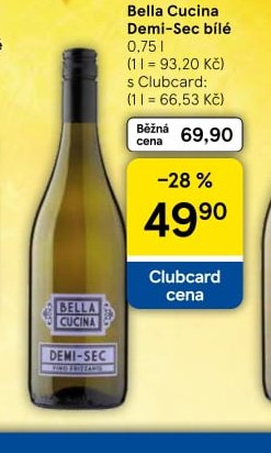 Bella Cucina Demi-Sec bílé