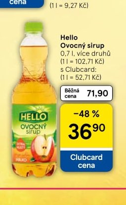 Hello Ovocný sirup