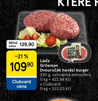 Láďa Grileman Dvouručák hovězí burger