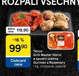 Tesco Grill Master Horní a spodní stehna Gurmán a Rozemary