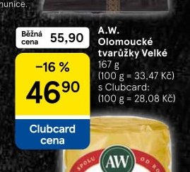 A.W. Olomoucké tvarůžky Velké