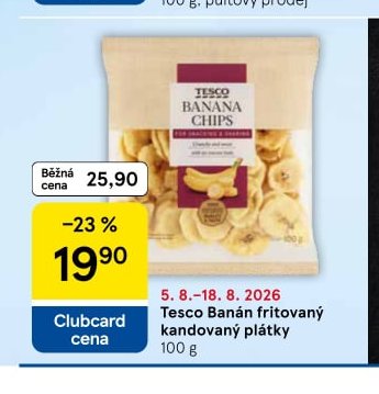 Tesco Banán fritovaný