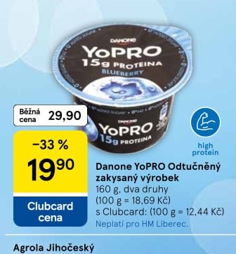 Danone YoPro Odtučněný zakysaný výrobek