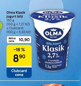 Olma Klasik jogurt bílý