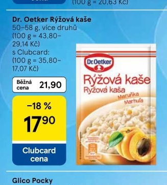 Dr. Oetker Rýžová kaše