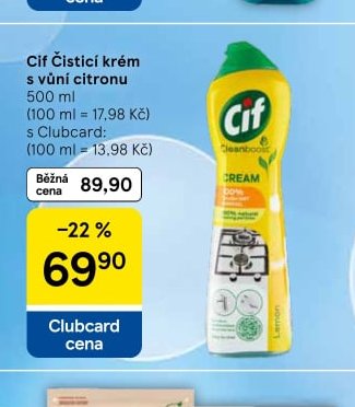 Cif Čisticí krém s vůní citronu