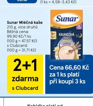 Sunar Mléčná kaše