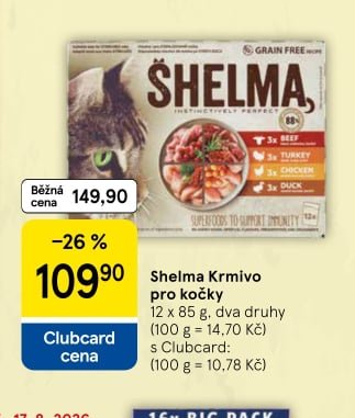 Shelma Krmivo pro kočky 12x 85g