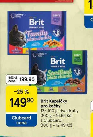 Brit Kapsičky pro kočky 12x 100g