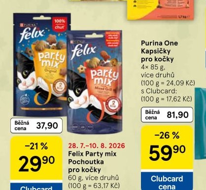 Felix Party mix Pochoutka pro kočky 60g