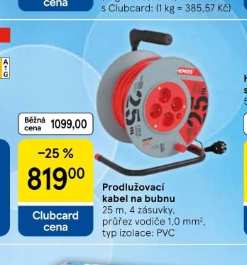 Prodlužovací kabel na bubnu