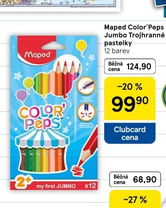 Maped Color'Peps Jumbo Trojhranné pastelky 12 barev