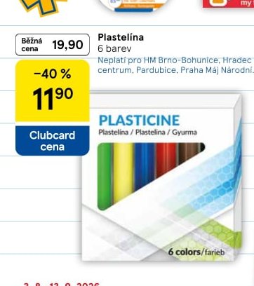 Plastelína 6 barev