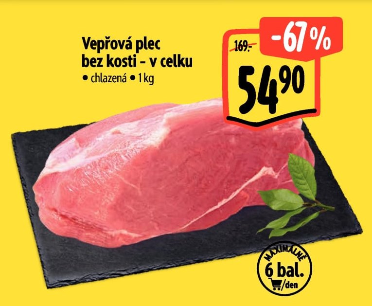Vepřová plec bez kosti - v celku