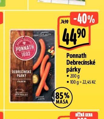 Ponnath Debrecínské párky