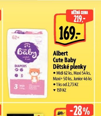 Albert Cute Baby Dětské plenky