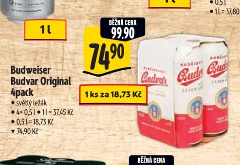 Budweiser Budvar Original 4pack
